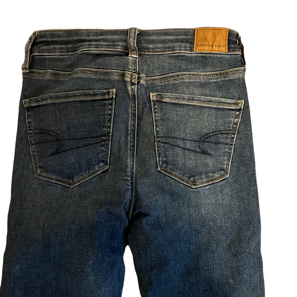 AEO Next Level Stretch High Rise Blue Jean Jegging  Size 0, Short. Rise 9”. - Picture 7 of 14